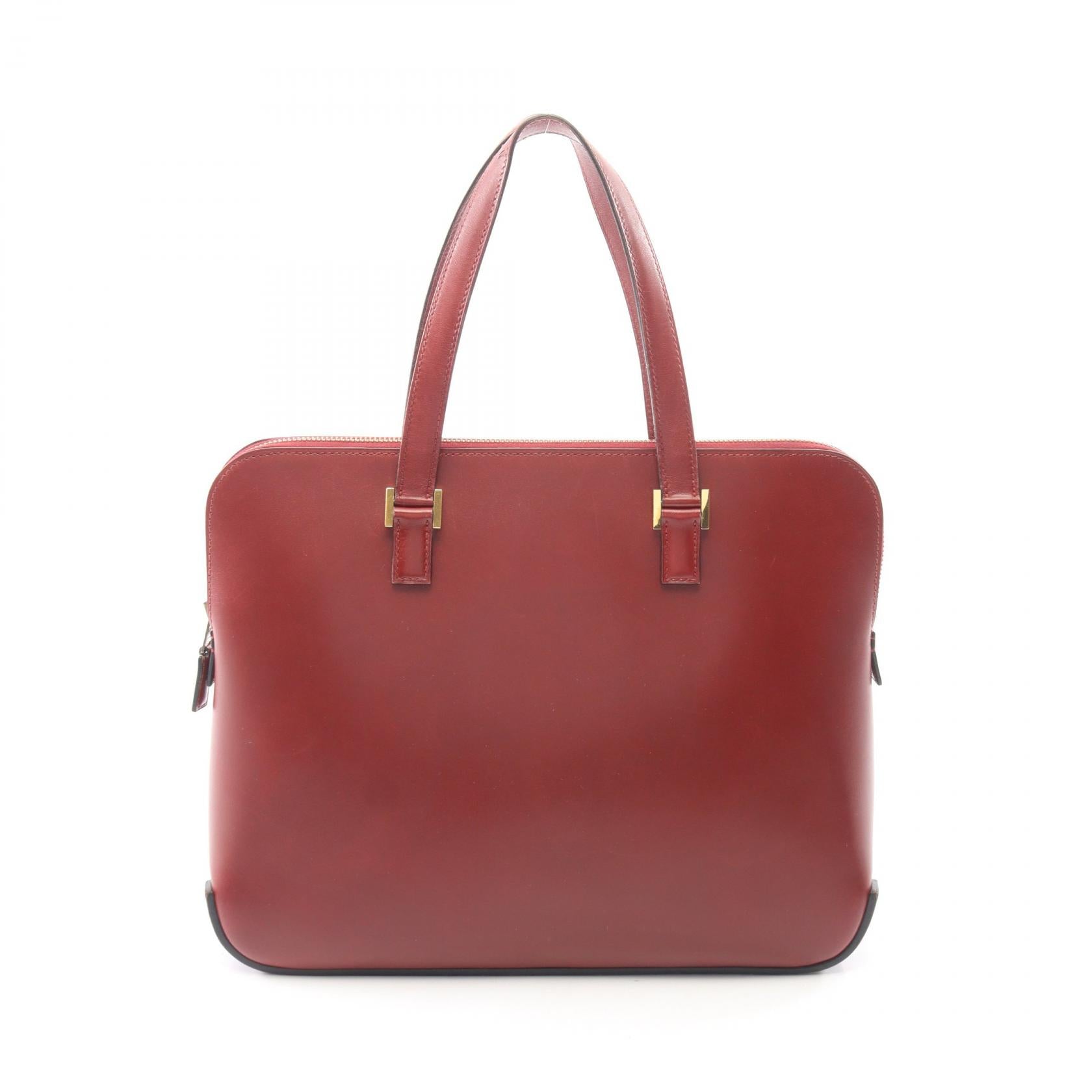 エスカパーダ ルージュアッシュ ハンドバッグ ボックスカーフ ボルドー ゴールド金具 □F刻印 エルメス バッグ HERMES