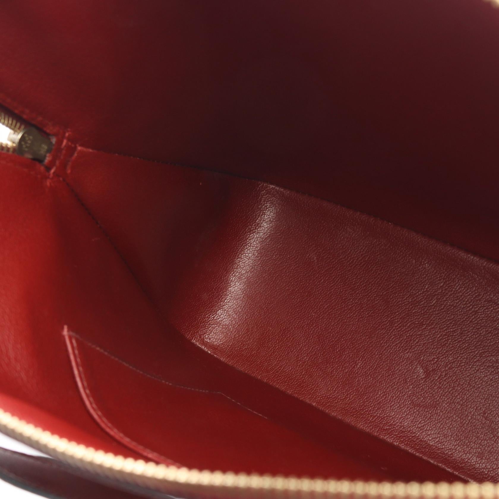 エスカパーダ ルージュアッシュ ハンドバッグ ボックスカーフ ボルドー ゴールド金具 □F刻印 エルメス バッグ HERMES