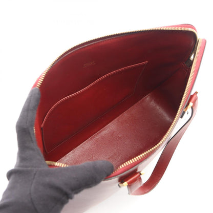 エスカパーダ ルージュアッシュ ハンドバッグ ボックスカーフ ボルドー ゴールド金具 □F刻印 エルメス バッグ HERMES