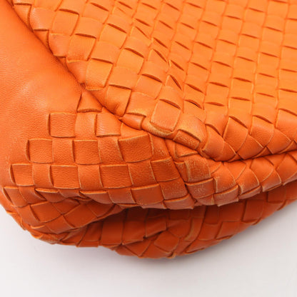 ミディアム カンパーナ イントレチャート ショルダーバッグ レザー オレンジ ボッテガヴェネタ バッグ BOTTEGA VENETA