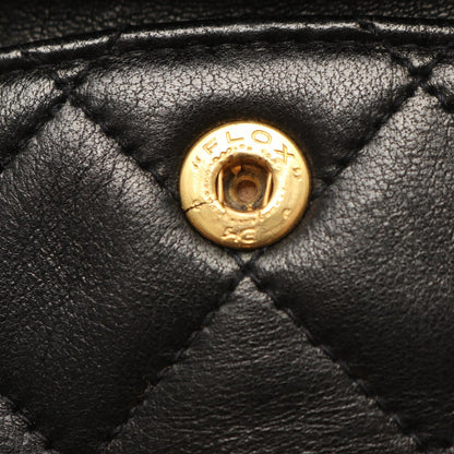 マトラッセ Wフラップ Wチェーンショルダーバッグ ラムスキン ブラック ゴールド金具 シャネル バッグ CHANEL
