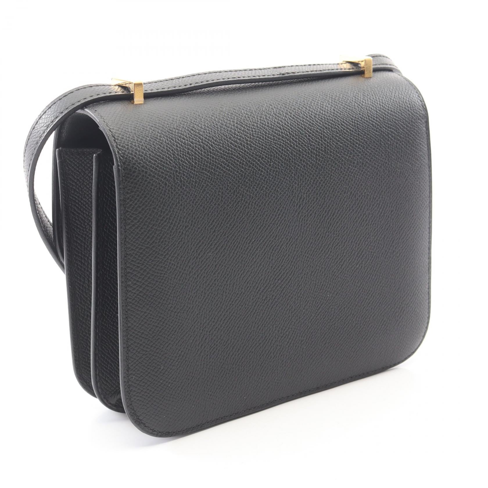 コンスタンス3 ミニ ショルダーバッグ ヴォーエプソン ブラック ゴールド金具 G刻印 エルメス バッグ HERMES