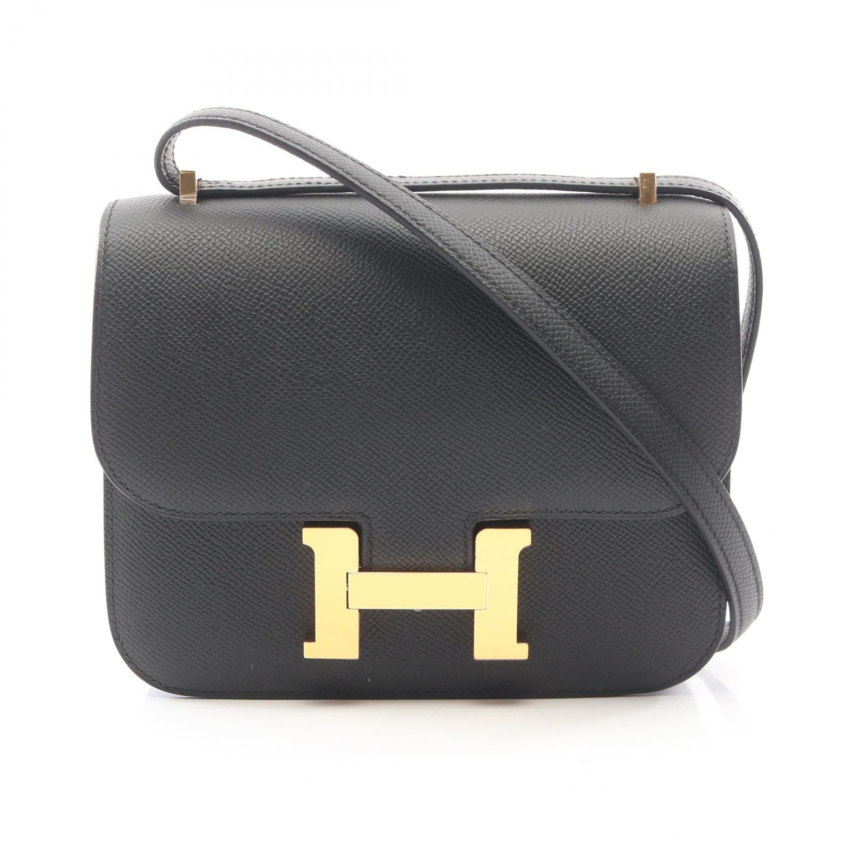 コンスタンス3 ミニ ショルダーバッグ ヴォーエプソン ブラック ゴールド金具 G刻印 エルメス バッグ HERMES