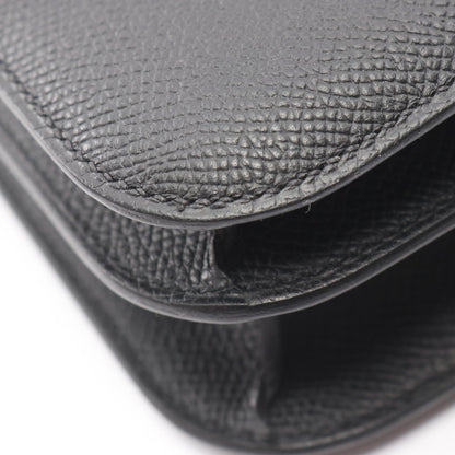 コンスタンス3 ミニ ミロワール ショルダーバッグ ヴォーエプソン ブラック ゴールド金具 K刻印 エルメス バッグ HERMES