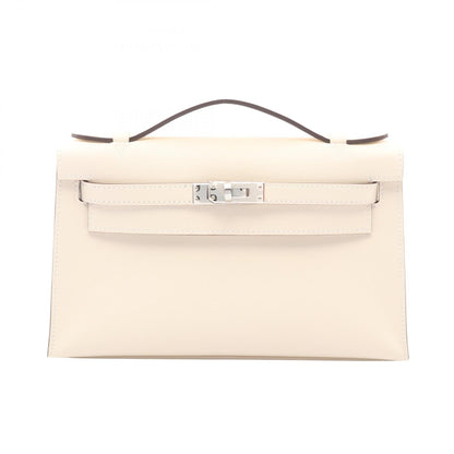 ポシェットケリー ミニ ナタ ハンドバッグ ヴォースイフト オフホワイト シルバー金具 G刻印 エルメス バッグ HERMES