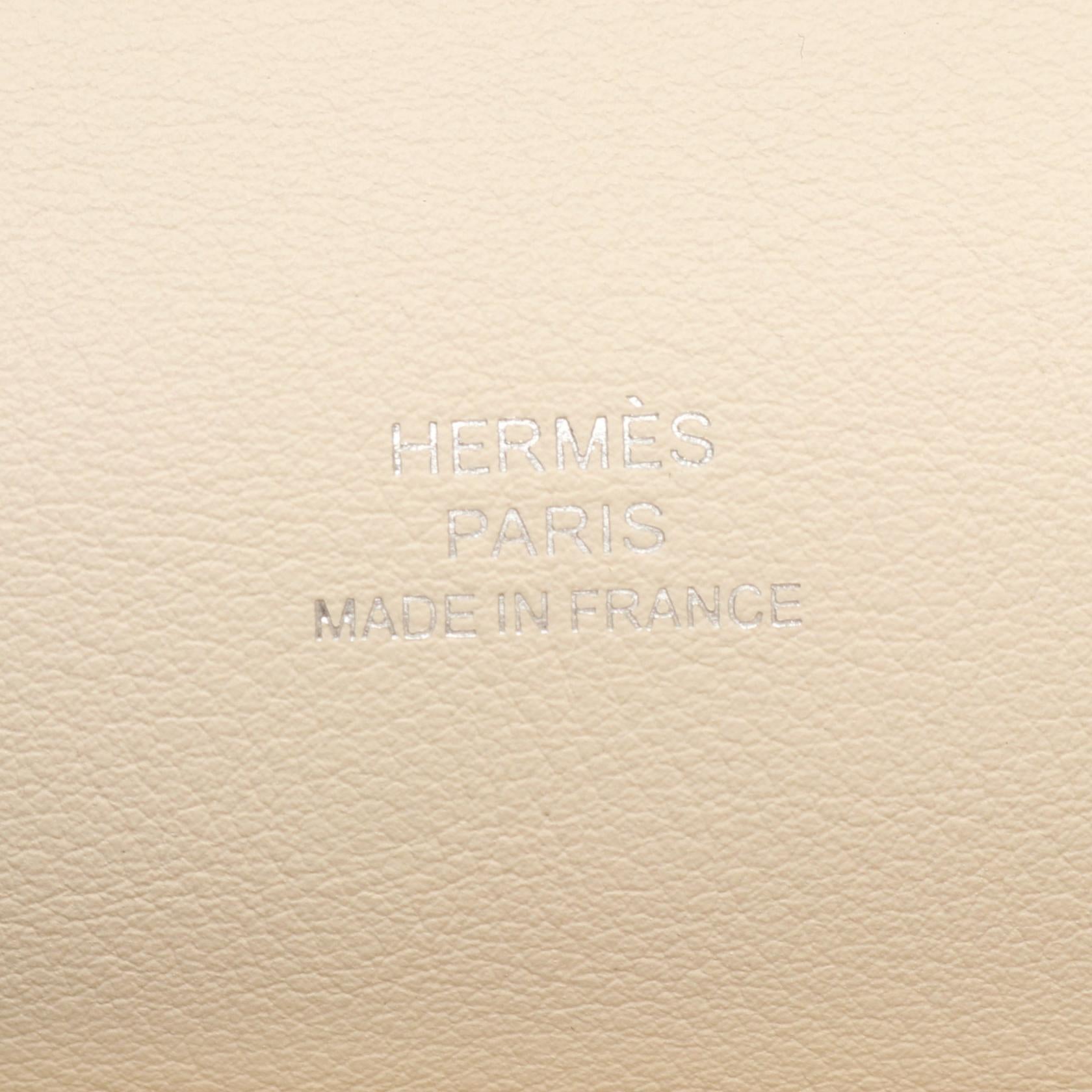 ポシェットケリー ミニ ナタ ハンドバッグ ヴォースイフト オフホワイト シルバー金具 G刻印 エルメス バッグ HERMES