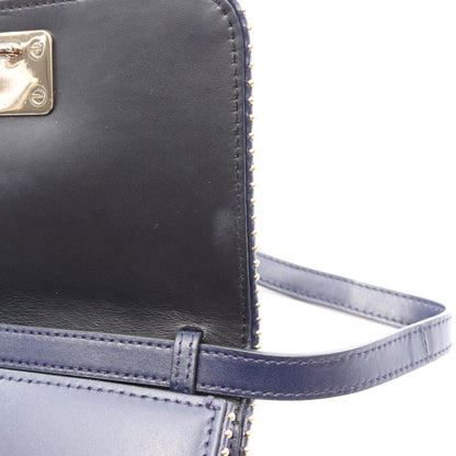 ヴァラリボン ミニ ショルダーバッグ レザー ネイビー サルヴァトーレフェラガモ バッグ Salvatore Ferragamo