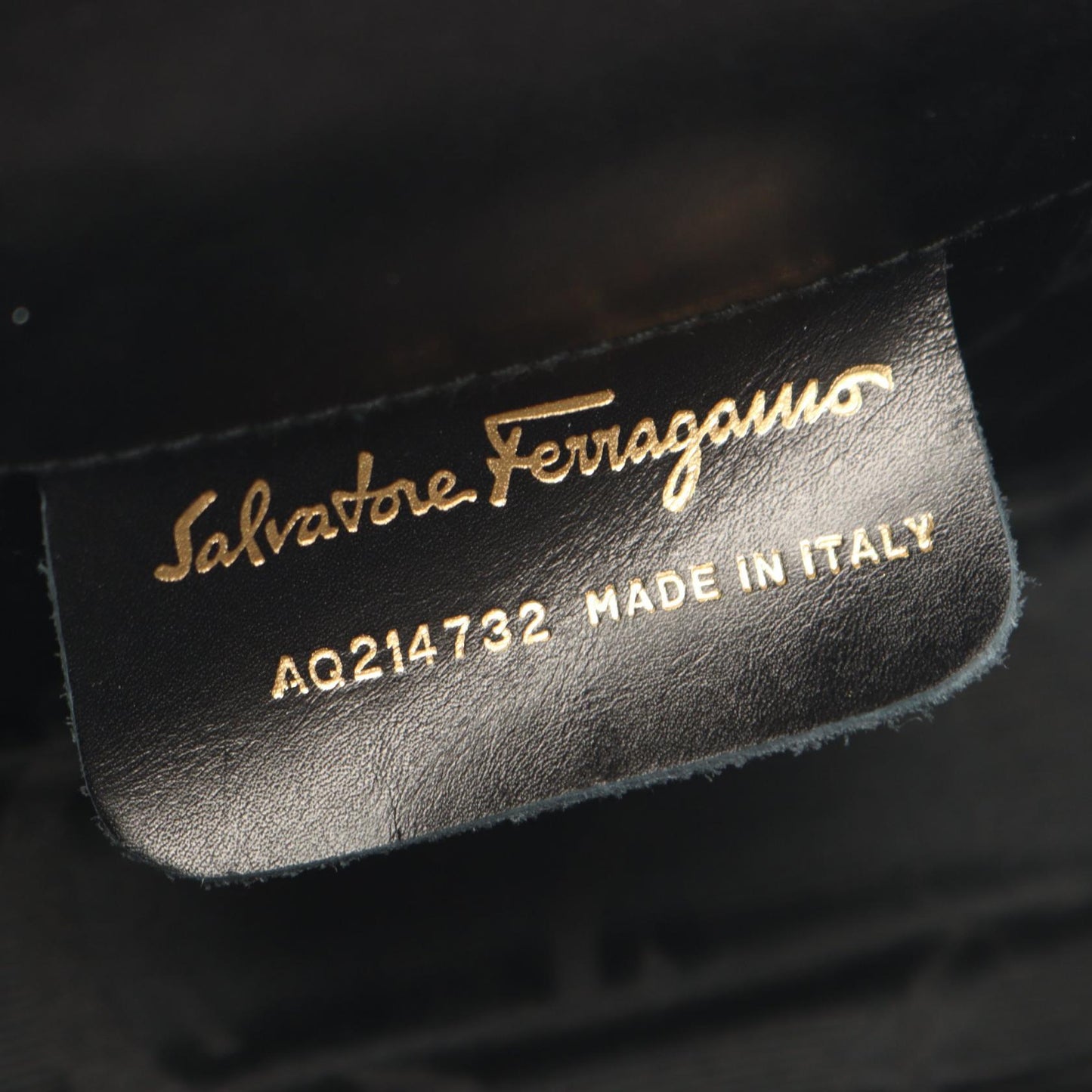 ガンチーニ ミニ クロコ型押し チェーンショルダーバッグ レザー ブラック サルヴァトーレフェラガモ バッグ Salvatore Ferragamo