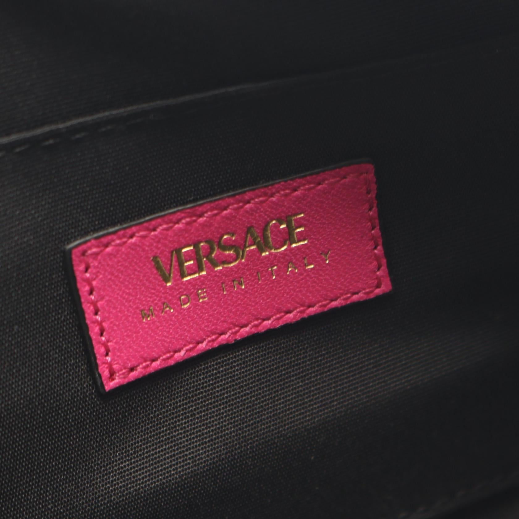 メデューサ キルティング チェーンショルダーバッグ レザー ピンクパープル ヴェルサーチ バッグ Versace