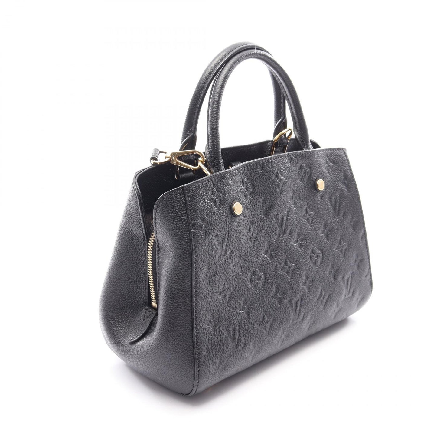 モンテーニュBB モノグラムアンプラント ノワール 2WAY ハンドバッグ レザー ブラック ルイヴィトン バッグ LOUIS VUITTON
