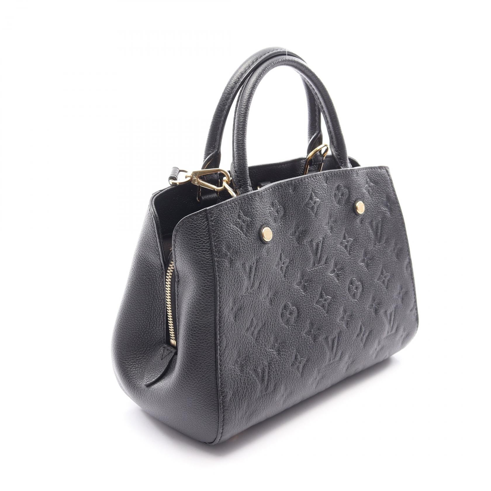 モンテーニュBB モノグラムアンプラント ノワール 2WAY ハンドバッグ レザー ブラック ルイヴィトン バッグ LOUIS VUITTON