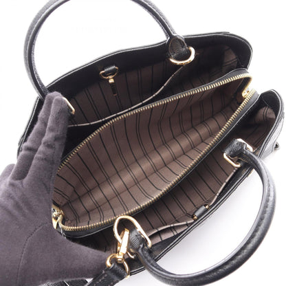 モンテーニュBB モノグラムアンプラント ノワール 2WAY ハンドバッグ レザー ブラック ルイヴィトン バッグ LOUIS VUITTON