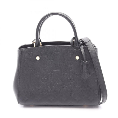 モンテーニュBB モノグラムアンプラント ノワール 2WAY ハンドバッグ レザー ブラック ルイヴィトン バッグ LOUIS VUITTON