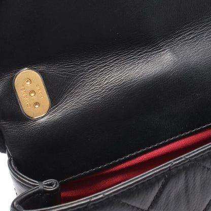 マトラッセ チェーンショルダーバッグ レザー ブラック ゴールド金具 シャネル バッグ CHANEL