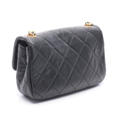 マトラッセ チェーンショルダーバッグ レザー ブラック ゴールド金具 シャネル バッグ CHANEL