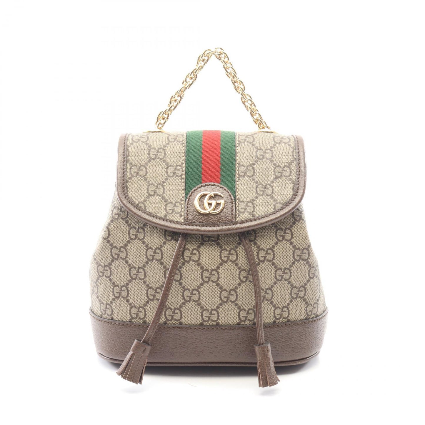 オフディア ミニ GGスプリーム バックパック リュックサック PVC レザー ベージュ ダークブラウン グッチ バッグ GUCCI