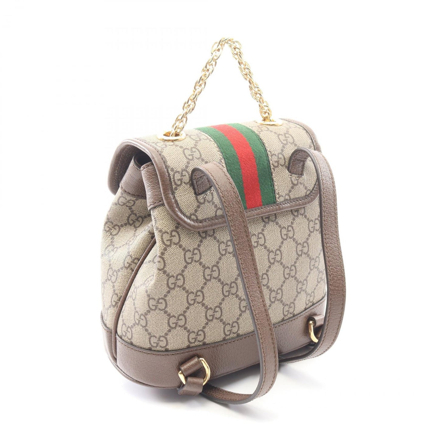 オフディア ミニ GGスプリーム バックパック リュックサック PVC レザー ベージュ ダークブラウン グッチ バッグ GUCCI