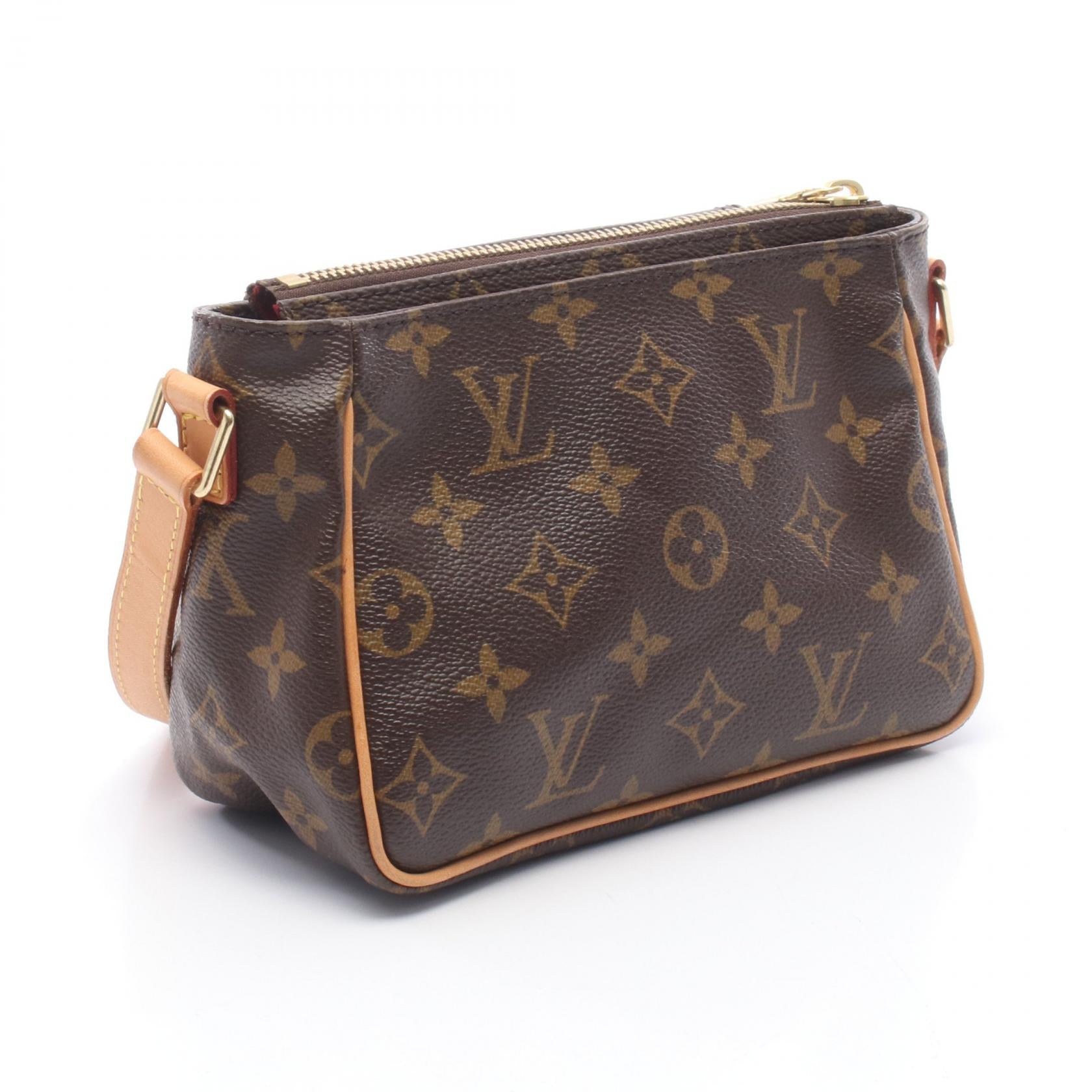 ヴィバシテPM モノグラム ショルダーバッグ PVC レザー ブラウン ルイヴィトン バッグ LOUIS VUITTON