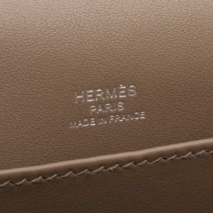 ゲタ エトゥープ ショルダーバッグ シェーブル グレーブラウン シルバー金具 B刻印 エルメス バッグ HERMES