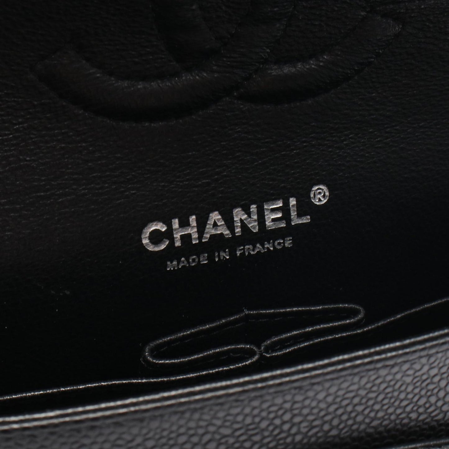 マトラッセ Wフラップ Wチェーンショルダーバッグ キャビアスキン ブラック シルバー金具 シャネル バッグ CHANEL