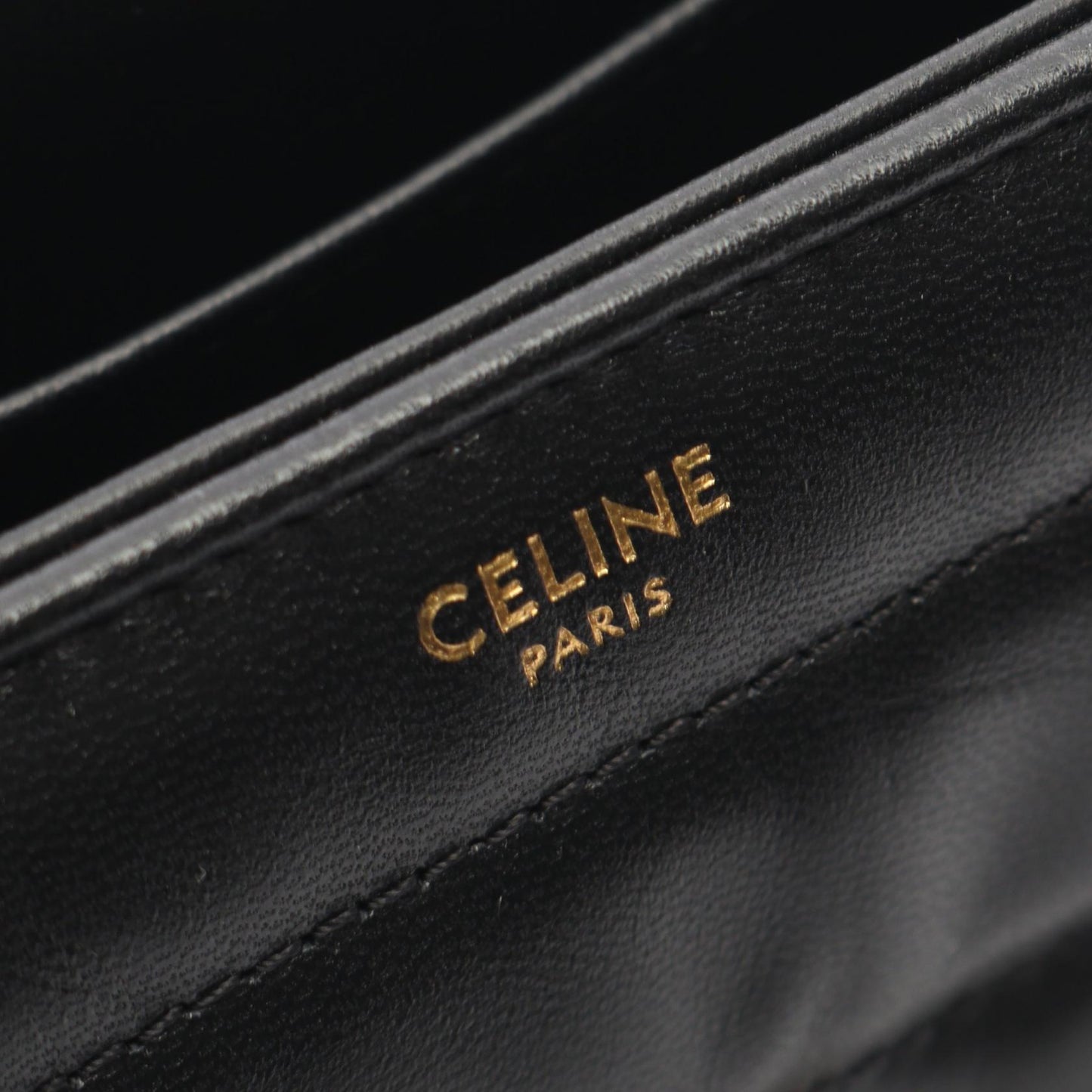 モノクローム チェーンショルダーバッグ レザー ブラック セリーヌ バッグ CELINE