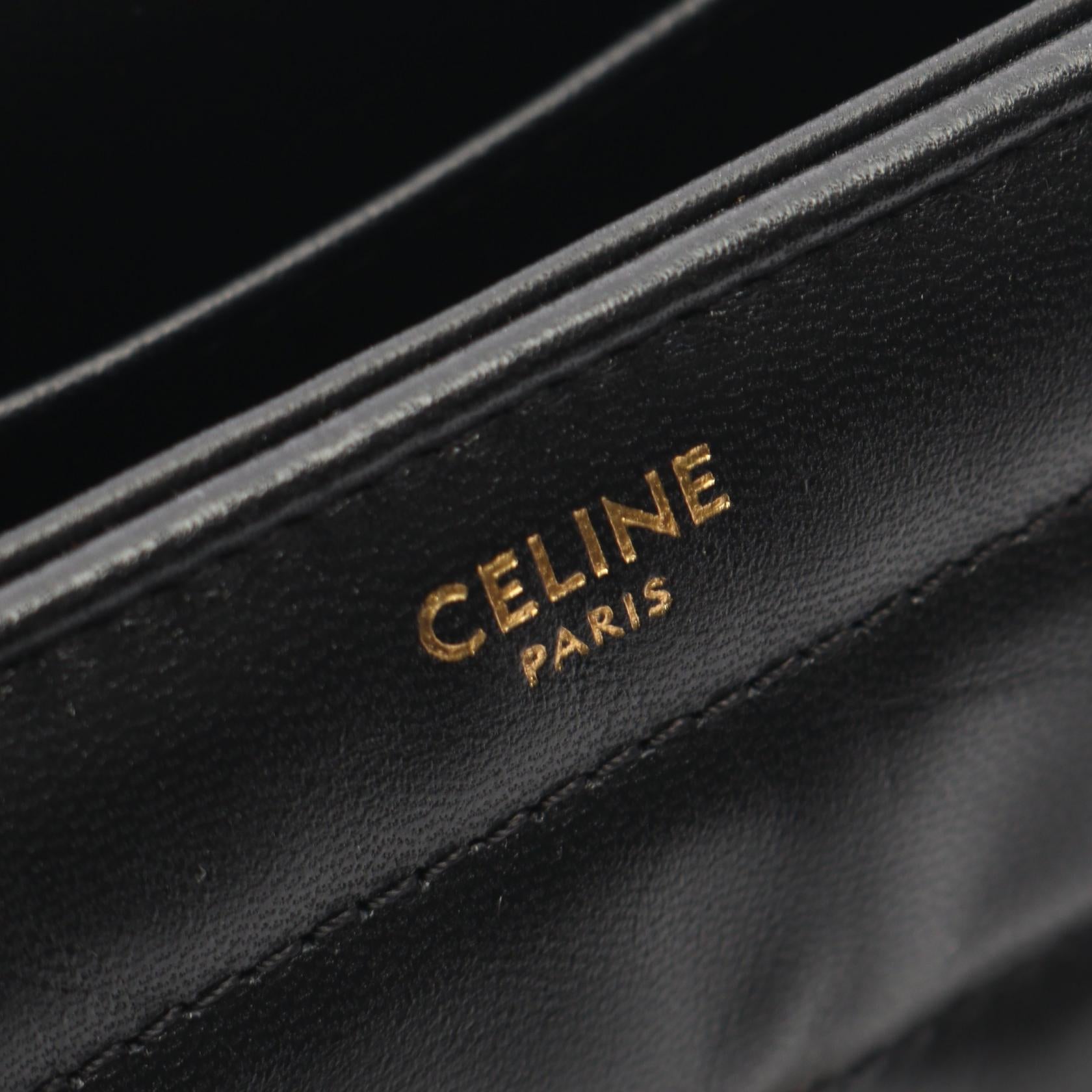 モノクローム チェーンショルダーバッグ レザー ブラック セリーヌ バッグ CELINE