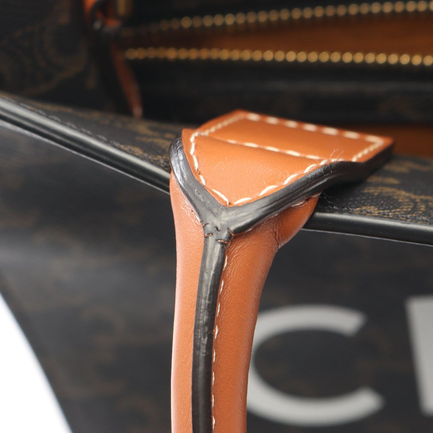 スモール バーティカル カバ トリオンフ 2WAY ハンドバッグ トートバッグ PVC レザー ブラック ブラウン セリーヌ バッグ CELINE