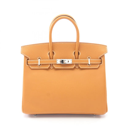 バーキン25 ナチュラル ハンドバッグ ヴォーエプソン ライトブラウン シルバー金具 □K刻印 エルメス バッグ HERMES