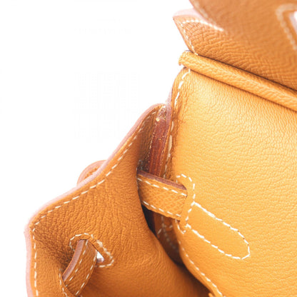 バーキン25 ナチュラル ハンドバッグ ヴォーエプソン ライトブラウン シルバー金具 □K刻印 エルメス バッグ HERMES