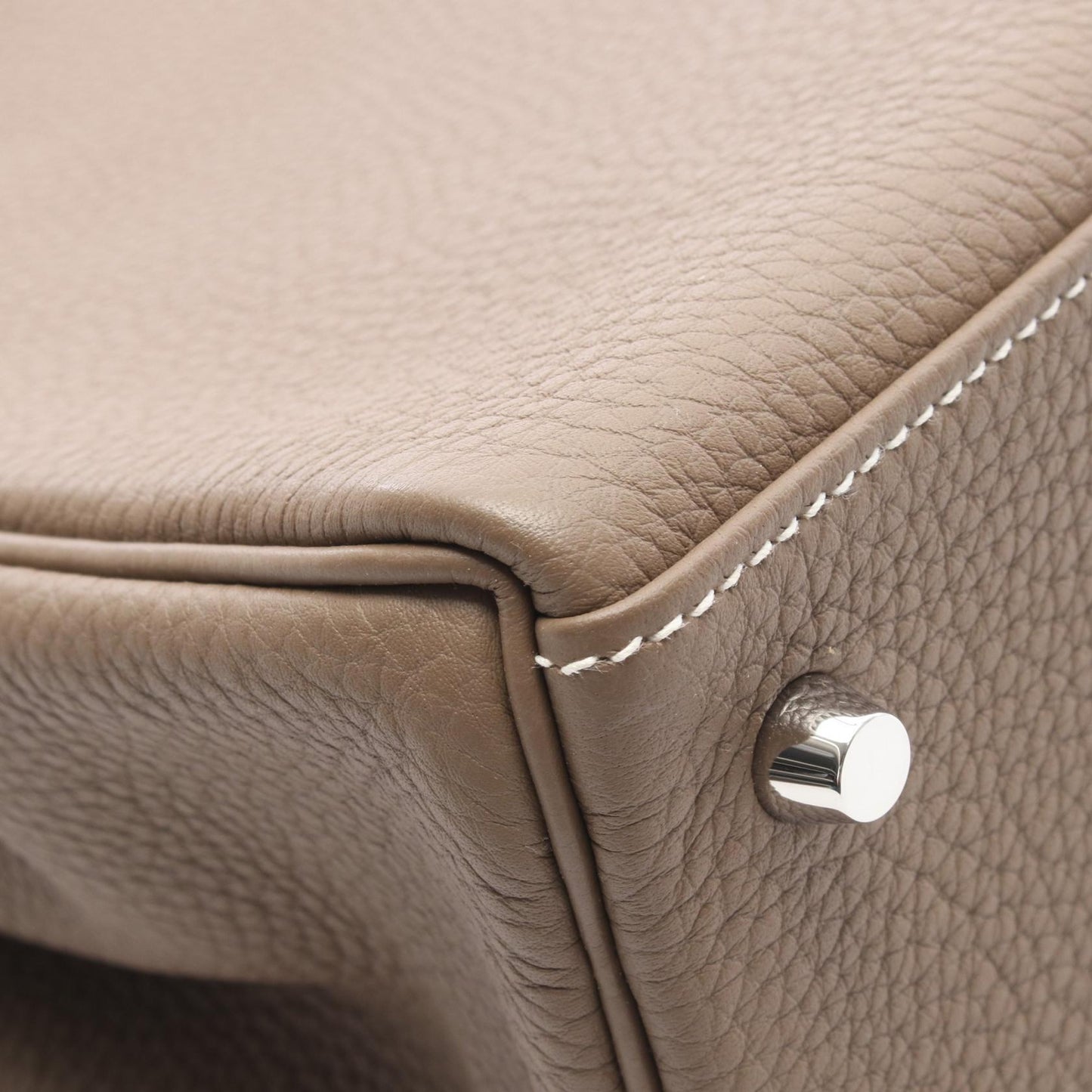 ケリー28 エトゥープ 内縫い 2WAY ハンドバッグ トゴ グレーブラウン シルバー金具 □P刻印 エルメス バッグ HERMES
