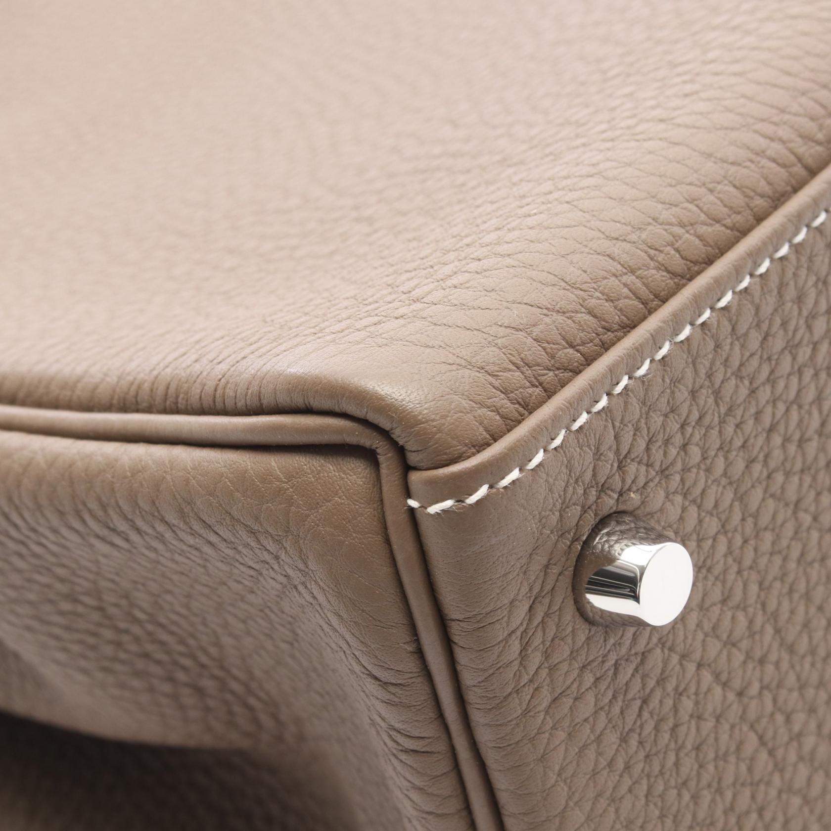 ケリー28 エトゥープ 内縫い 2WAY ハンドバッグ トゴ グレーブラウン シルバー金具 □P刻印 エルメス バッグ HERMES
