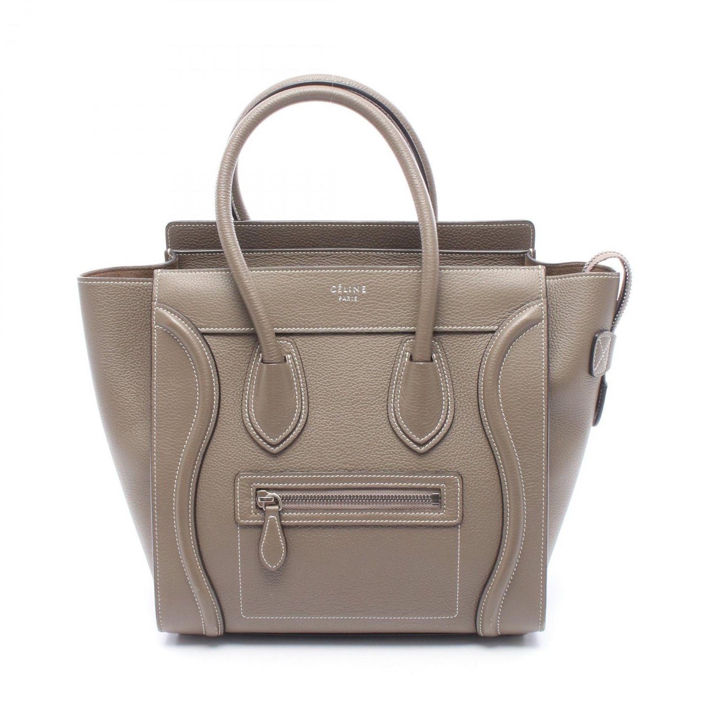 ラゲージ マイクロショッパー ハンドバッグ トートバッグ レザー グレーベージュ セリーヌ バッグ CELINE