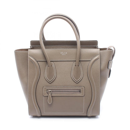 ラゲージ マイクロショッパー ハンドバッグ トートバッグ レザー グレーベージュ セリーヌ バッグ CELINE