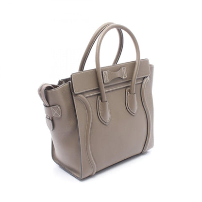 ラゲージ マイクロショッパー ハンドバッグ トートバッグ レザー グレーベージュ セリーヌ バッグ CELINE