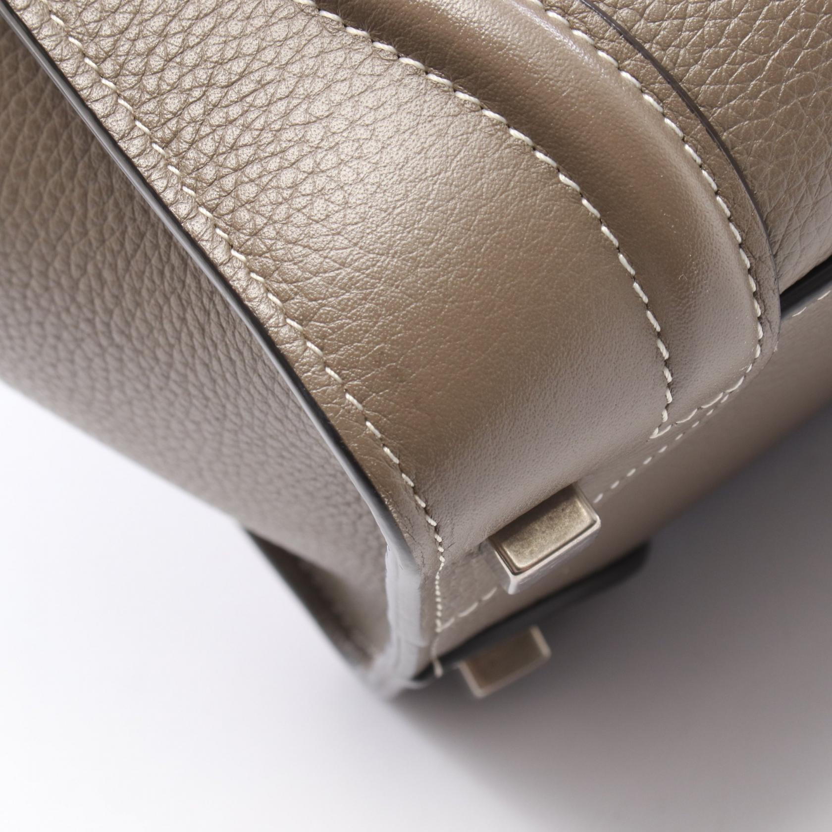 ラゲージ マイクロショッパー ハンドバッグ トートバッグ レザー グレーベージュ セリーヌ バッグ CELINE
