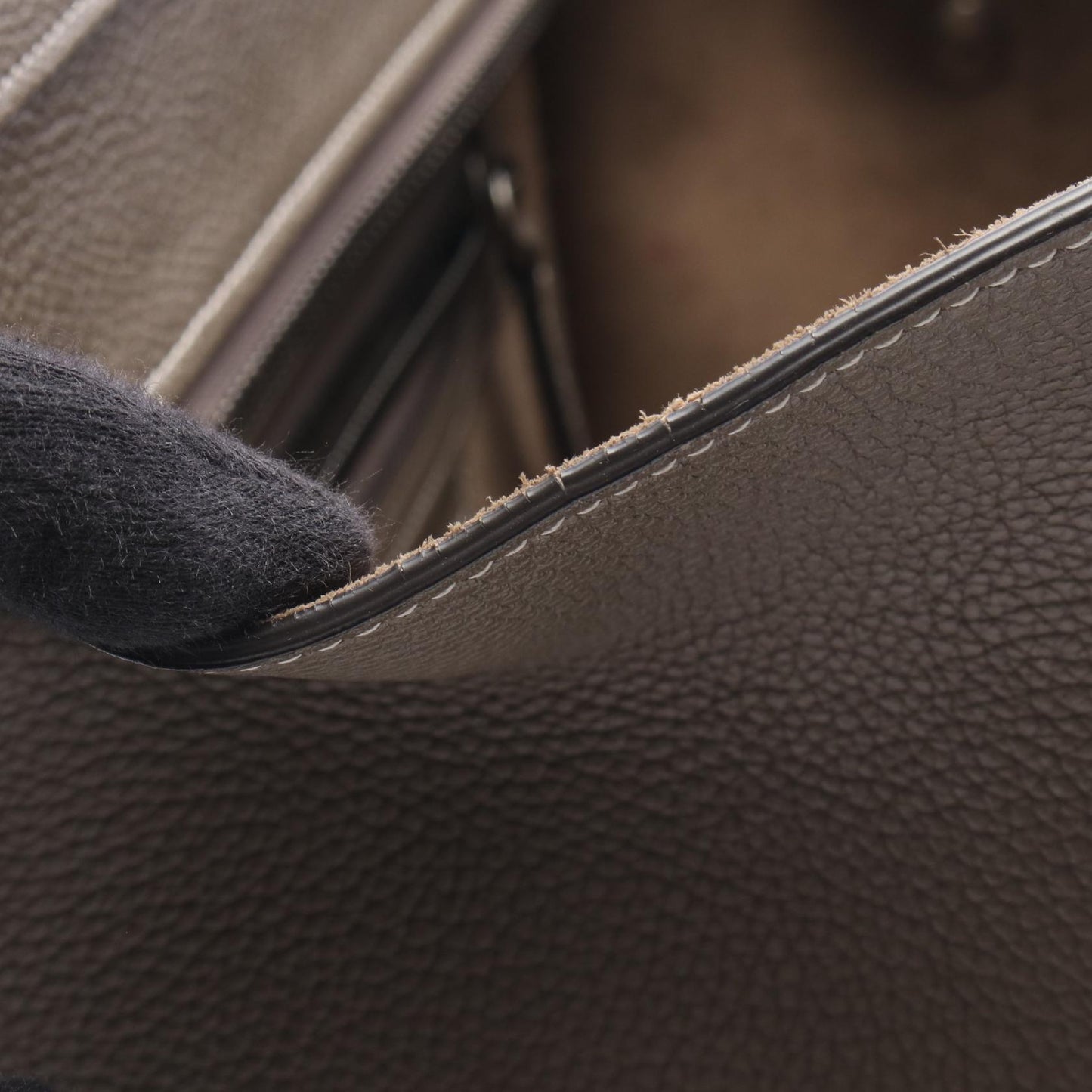 ラゲージ マイクロショッパー ハンドバッグ トートバッグ レザー グレーベージュ セリーヌ バッグ CELINE