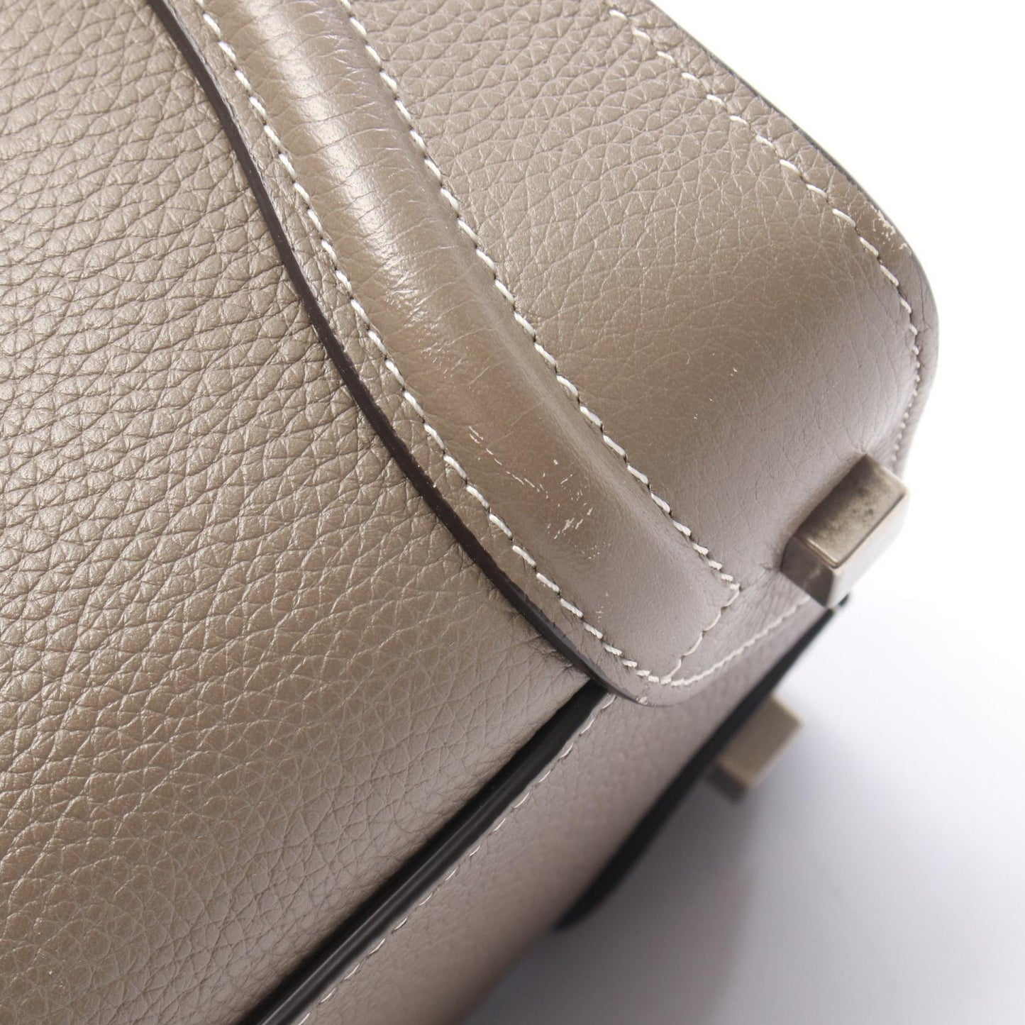 ラゲージ マイクロショッパー ハンドバッグ トートバッグ レザー グレーベージュ セリーヌ バッグ CELINE