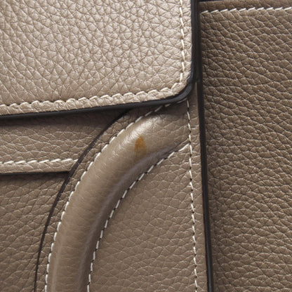 ラゲージ マイクロショッパー ハンドバッグ トートバッグ レザー グレーベージュ セリーヌ バッグ CELINE