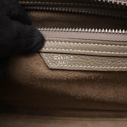 ラゲージ マイクロショッパー ハンドバッグ トートバッグ レザー グレーベージュ セリーヌ バッグ CELINE