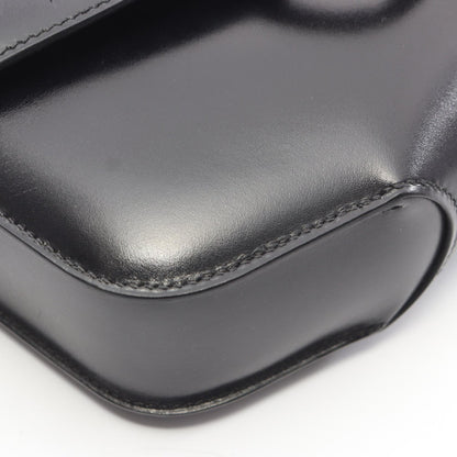 シェルシュ ミディ25 ショルダーバッグ ボックスカーフ ブラック シルバー金具 A刻印 エルメス バッグ HERMES