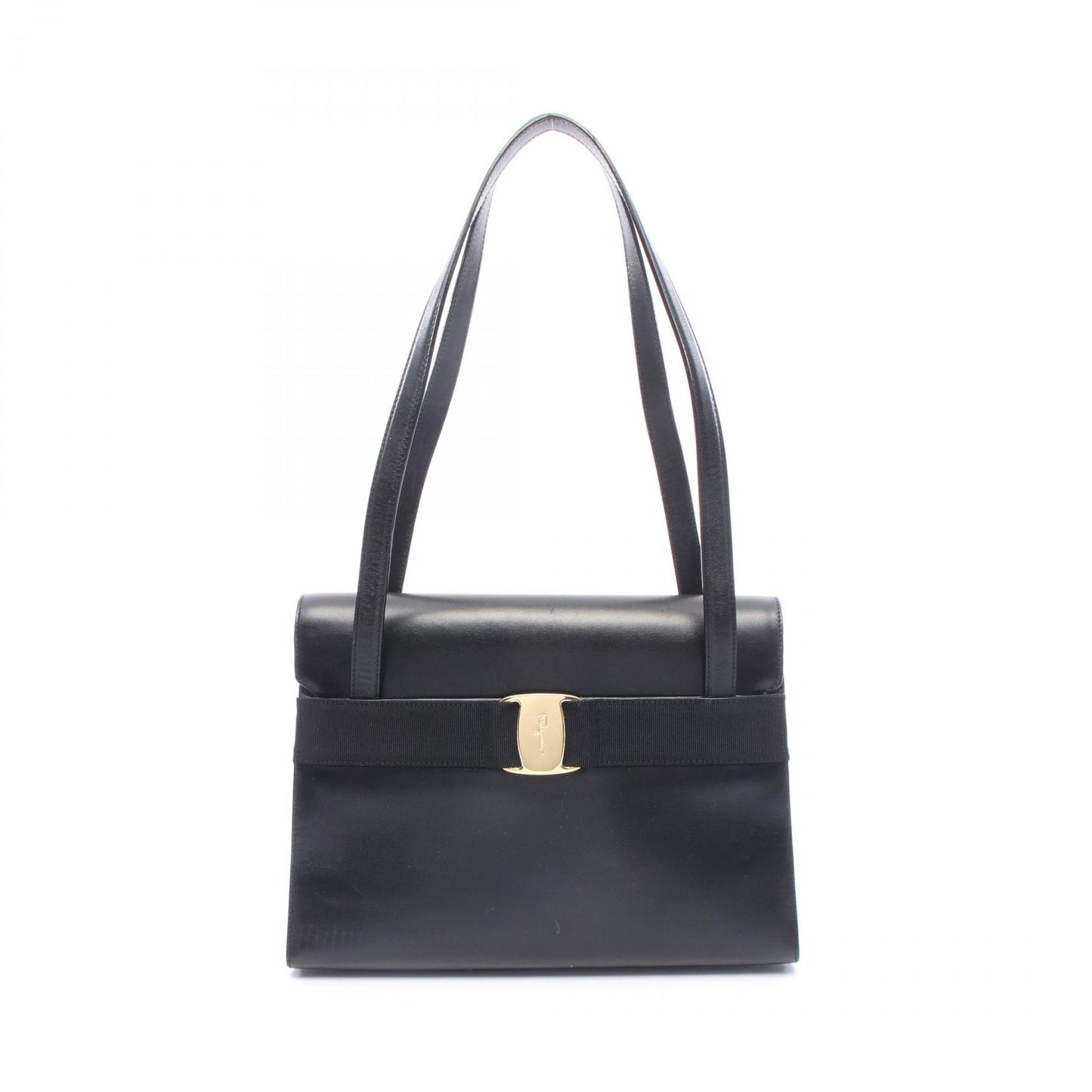 ヴァラリボン ショルダーバッグ レザー ブラック サルヴァトーレフェラガモ バッグ Salvatore Ferragamo