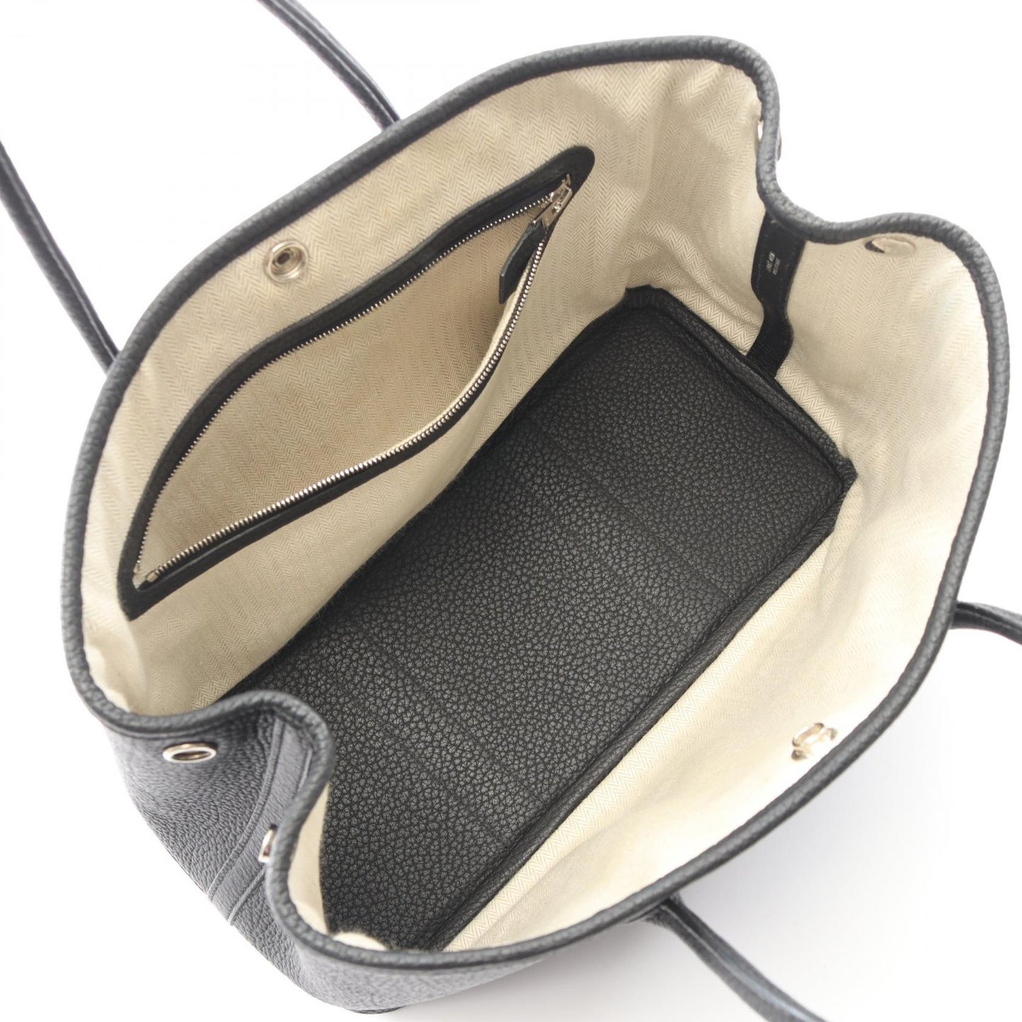 ガーデンパーティTPM ハンドバッグ トートバッグ ネゴンダ ブラック シルバー金具 C刻印 エルメス バッグ HERMES