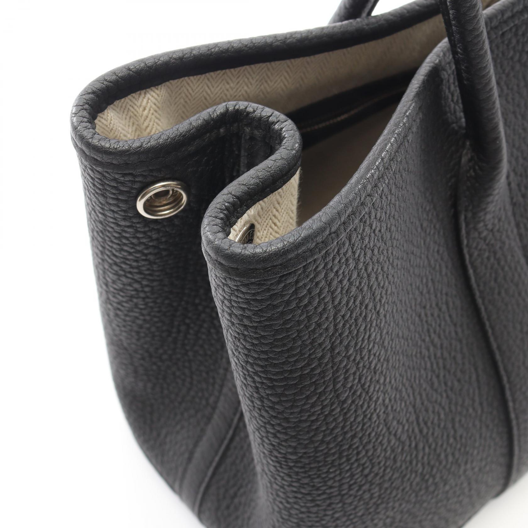 ガーデンパーティTPM ハンドバッグ トートバッグ ネゴンダ ブラック シルバー金具 C刻印 エルメス バッグ HERMES