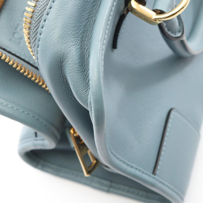 アマソナ28 2WAY ハンドバッグ レザー ブルーグレー ロエベ バッグ LOEWE