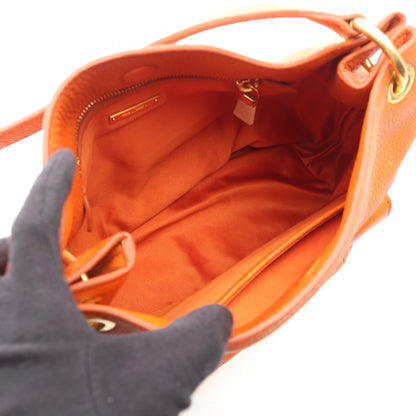 VITELLO PHENIX ワンショルダーバッグ レザー オレンジ ミュウミュウ バッグ miu miu