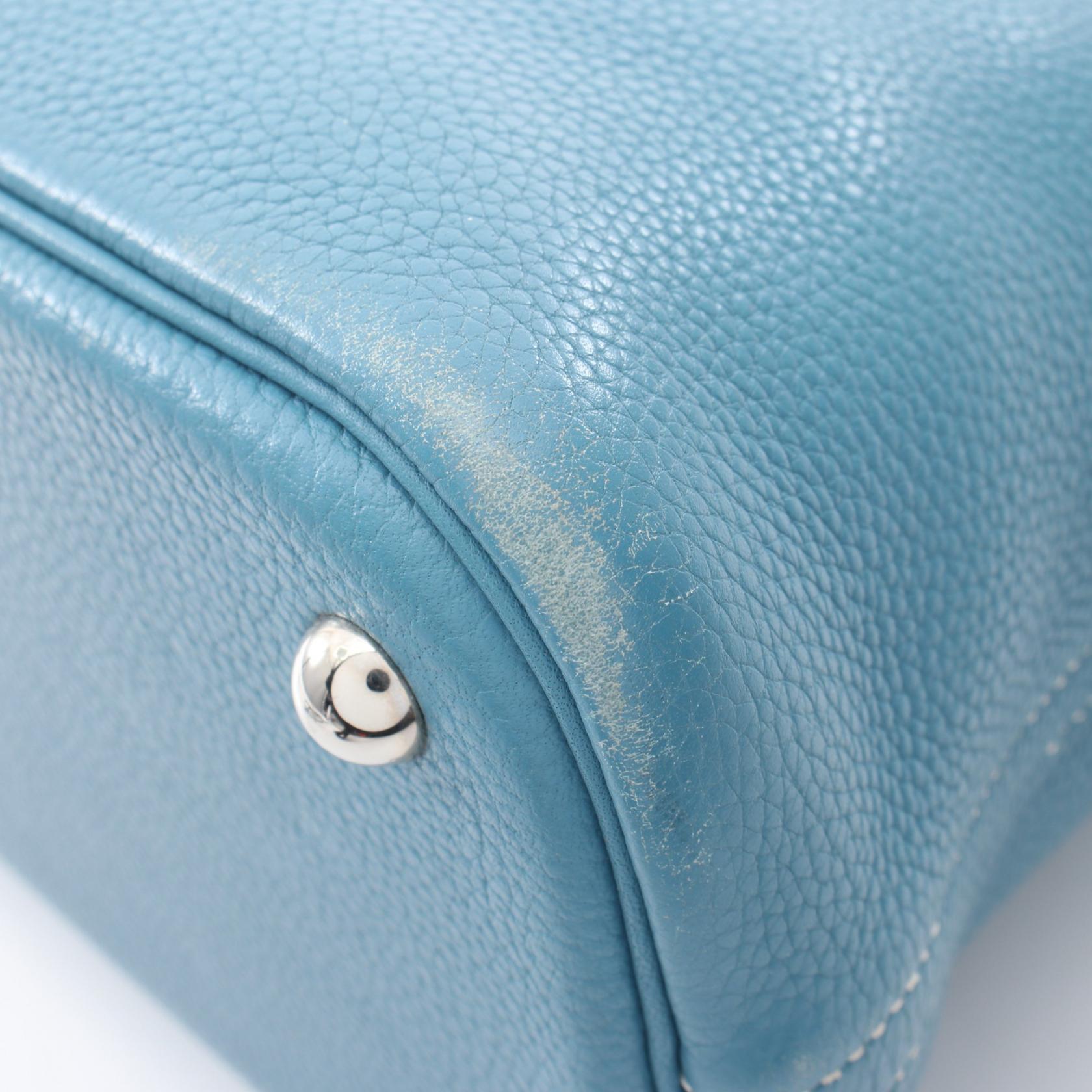 ボリード31 ブルージーン 2WAY ハンドバッグ トリヨンクレマンス ブルー シルバー金具 □L刻印 エルメス バッグ HERMES