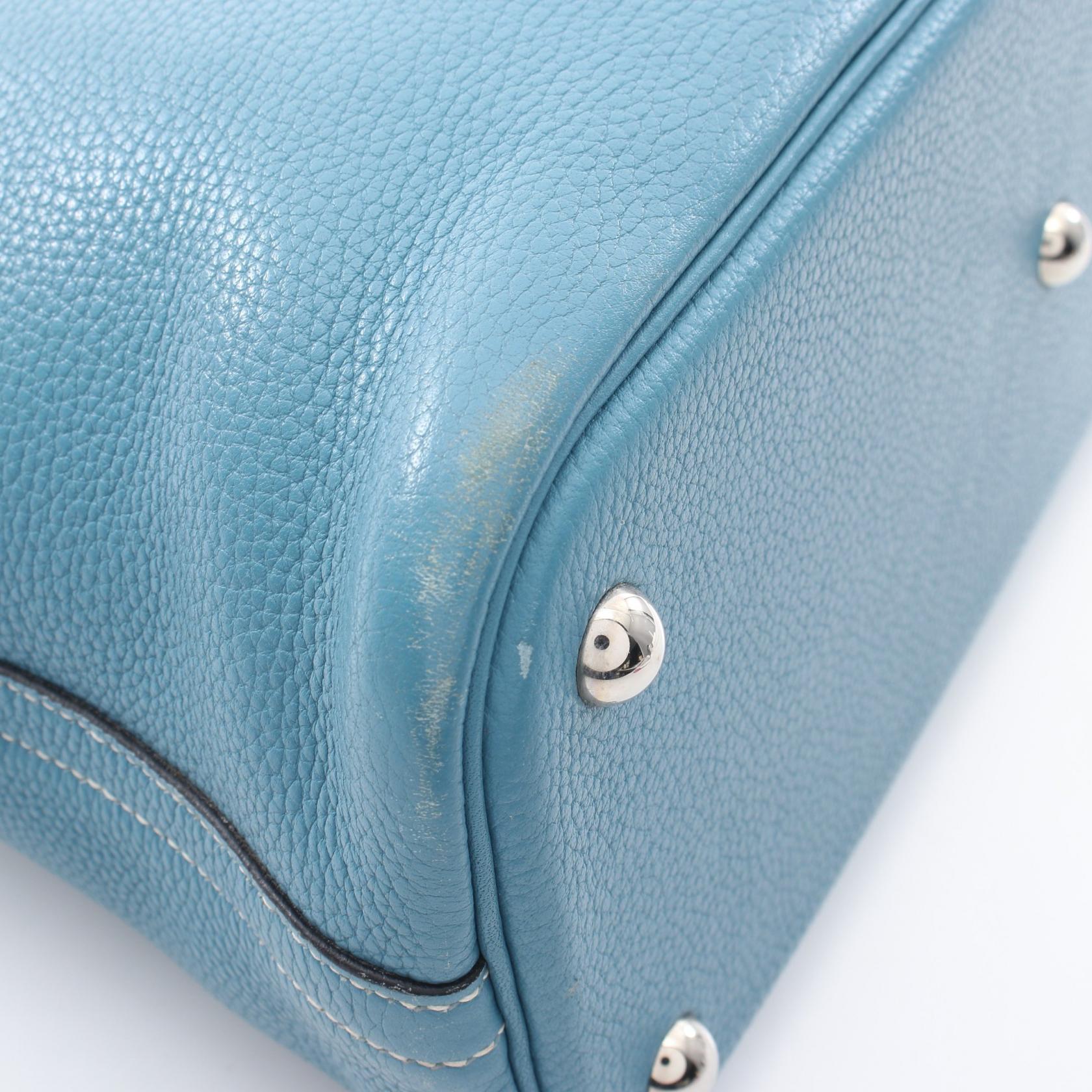 ボリード31 ブルージーン 2WAY ハンドバッグ トリヨンクレマンス ブルー シルバー金具 □L刻印 エルメス バッグ HERMES