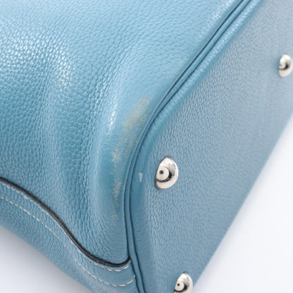 ボリード31 ブルージーン 2WAY ハンドバッグ トリヨンクレマンス ブルー シルバー金具 □L刻印 エルメス バッグ HERMES
