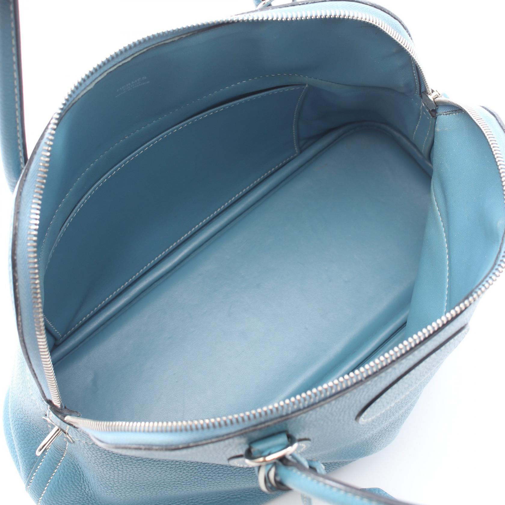 ボリード31 ブルージーン 2WAY ハンドバッグ トリヨンクレマンス ブルー シルバー金具 □L刻印 エルメス バッグ HERMES