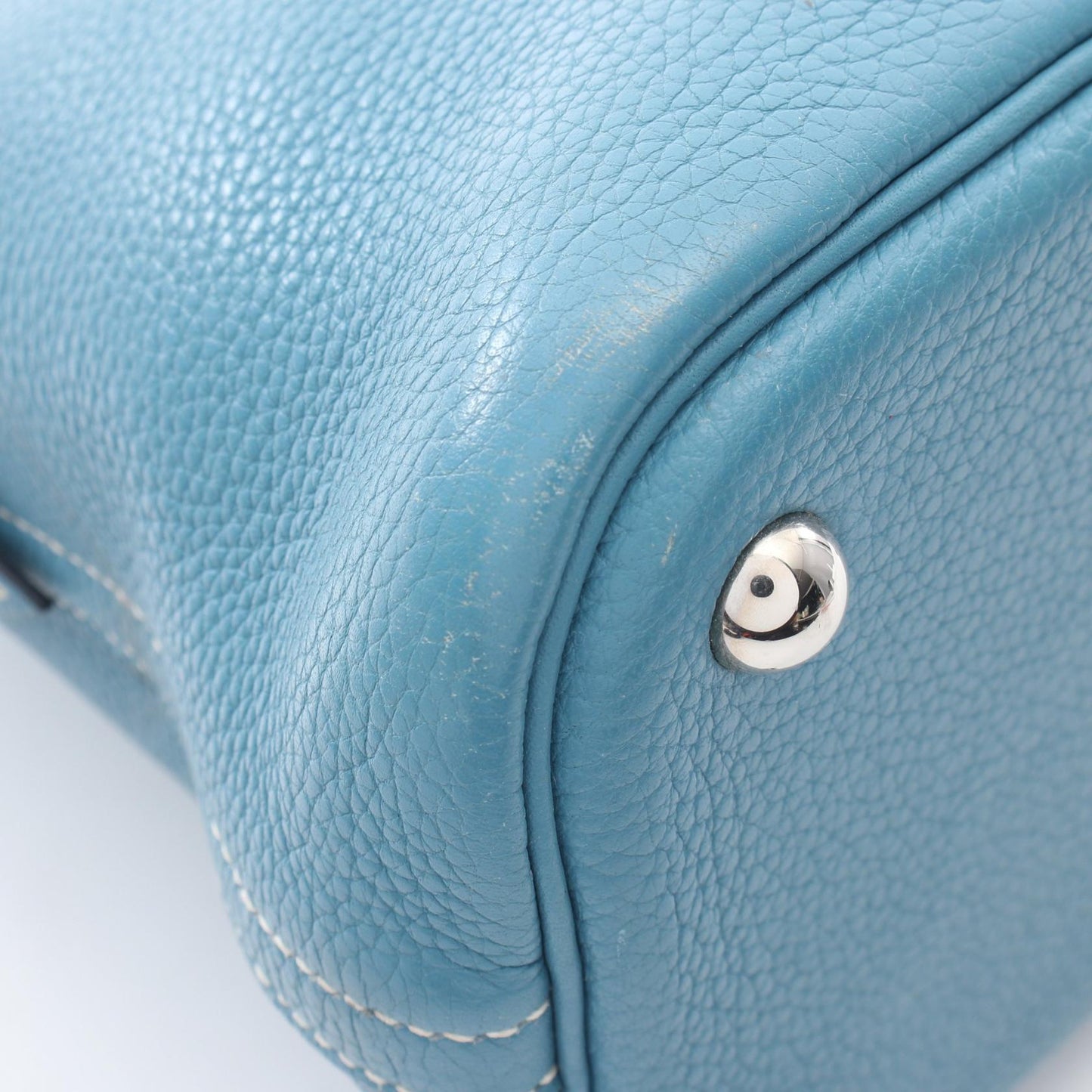 ボリード31 ブルージーン 2WAY ハンドバッグ トリヨンクレマンス ブルー シルバー金具 □L刻印 エルメス バッグ HERMES